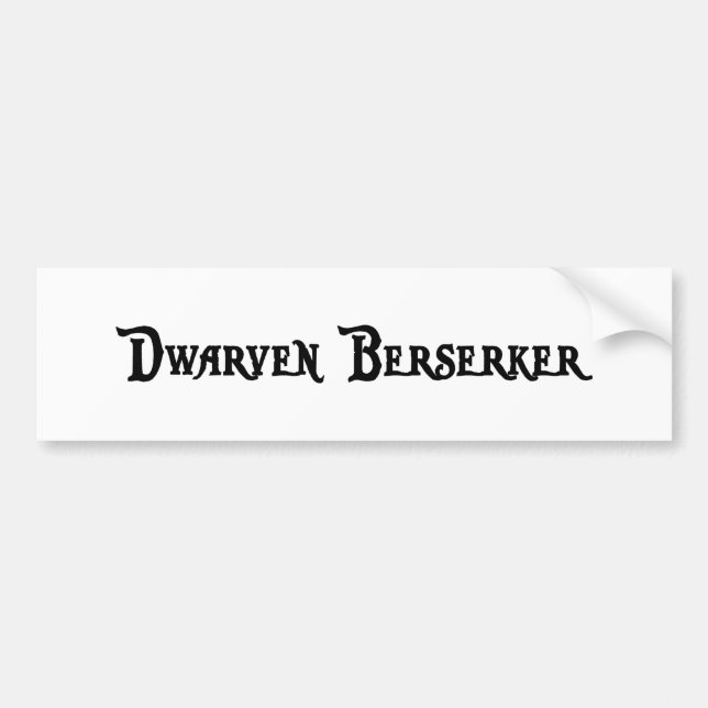 Adesivo Para Carro Autocolante no vidro traseiro de Dwarven Berserker (Frente)