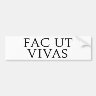 Adesivo Para Carro Autocolante no vidro traseiro de Fac Ut Vivas