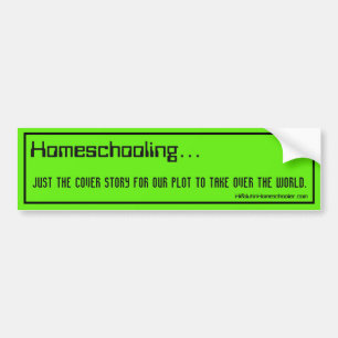 Adesivo Para Carro Autocolante no vidro traseiro de Homeschool - tome