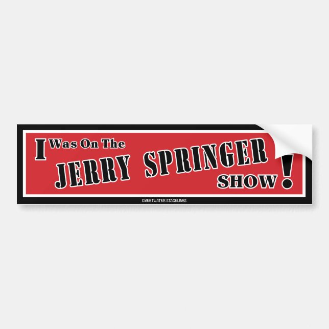 Adesivo Para Carro Autocolante no vidro traseiro de Jerry Springer (Frente)