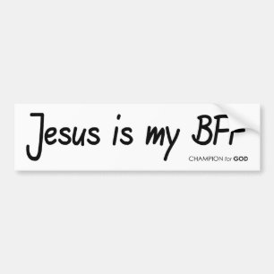 Adesivo Para Carro Autocolante no vidro traseiro de Jesus BFF