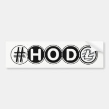 Autocolante no vidro traseiro de Litecoin do #HODL