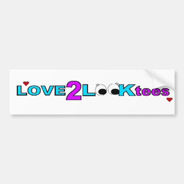 Adesivo Para Carro Autocolante no vidro traseiro de Love2Looktees (Frente)