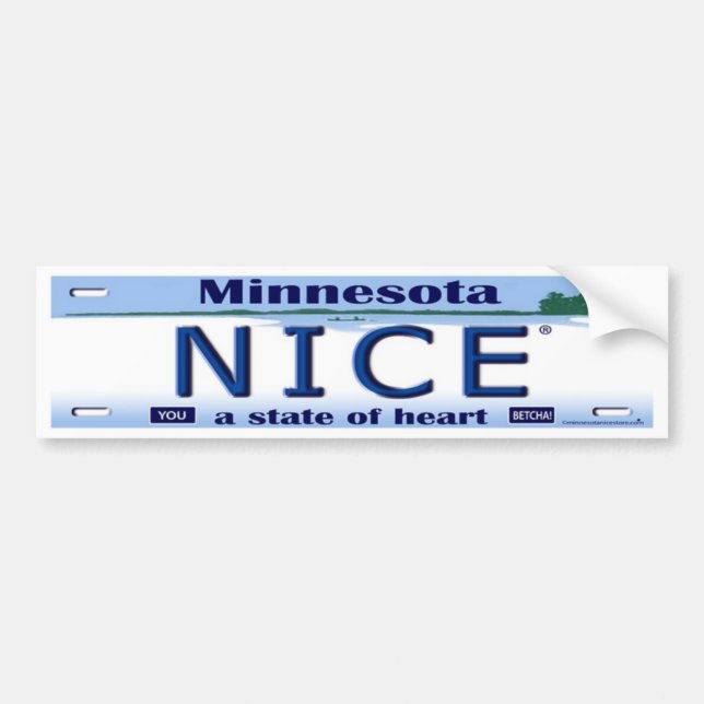 Adesivo Para Carro Autocolante no vidro traseiro de Minnesota Nice® (Frente)