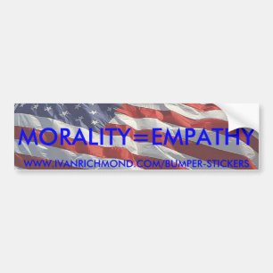 Adesivo Para Carro Autocolante no vidro traseiro de Morality=Empathy
