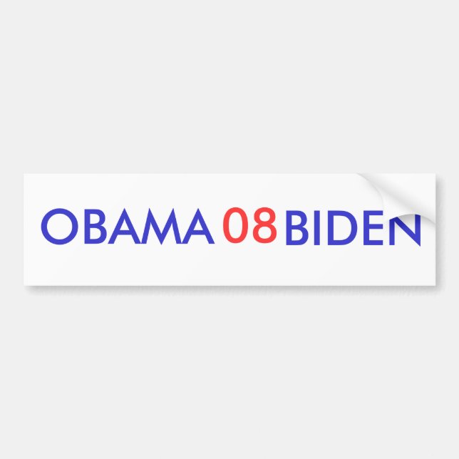 Adesivo Para Carro Autocolante no vidro traseiro de Obama-Biden 08 (Frente)