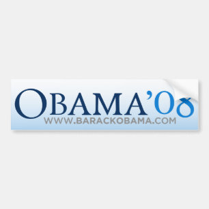 Adesivo Para Carro Autocolante no vidro traseiro de Obama Biden 08