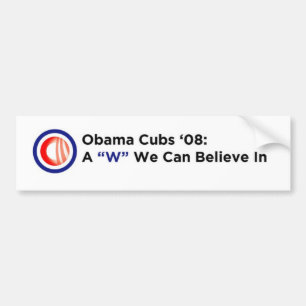 Adesivo Para Carro Autocolante no vidro traseiro de Obama Cubs