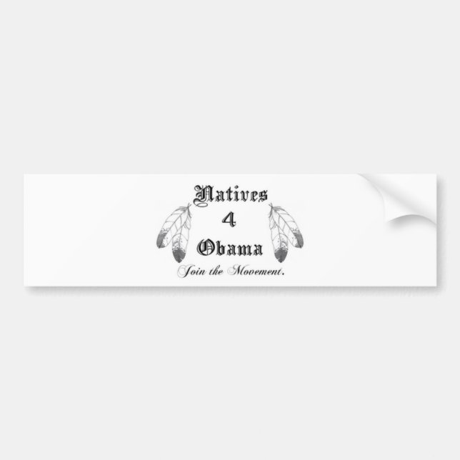 Adesivo Para Carro Autocolante no vidro traseiro de Obama dos nativos (Frente)