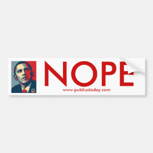 Adesivo Para Carro Autocolante no vidro traseiro de Obama Nope