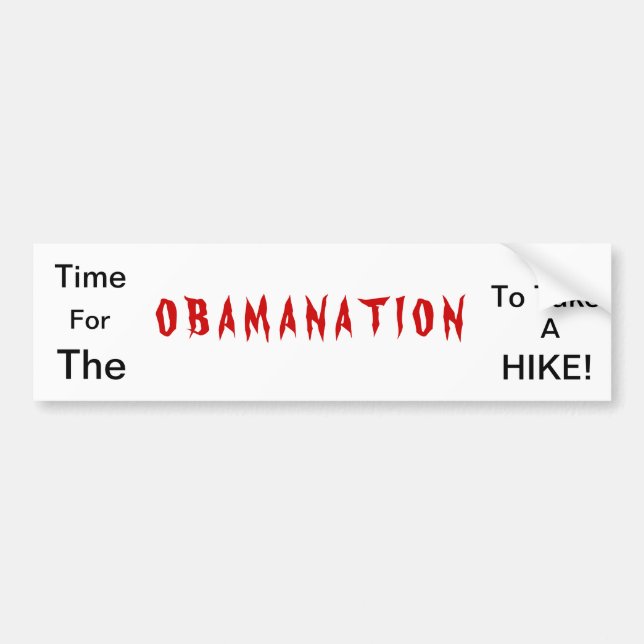 Adesivo Para Carro Autocolante no vidro traseiro de Obamanation (Frente)