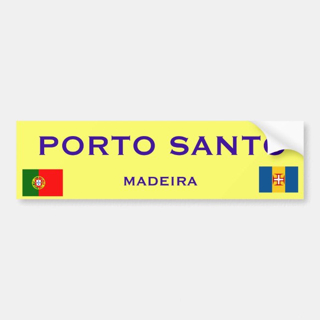 Adesivo Para Carro Autocolante no vidro traseiro de Porto Santo* (Frente)