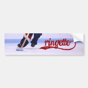 Adesivo Para Carro Autocolante no vidro traseiro de Ringette (escrita