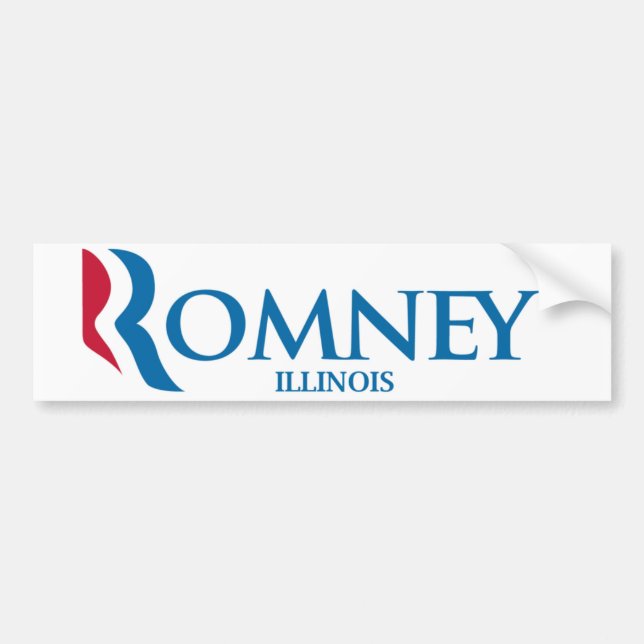 Adesivo Para Carro Autocolante no vidro traseiro de Romney Illinois (Frente)