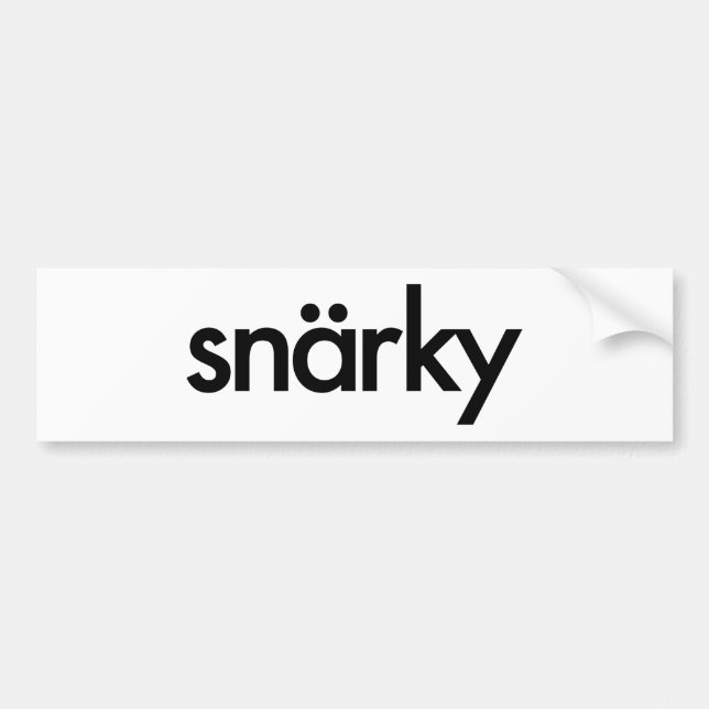 Adesivo Para Carro Autocolante no vidro traseiro de Snarky (Frente)