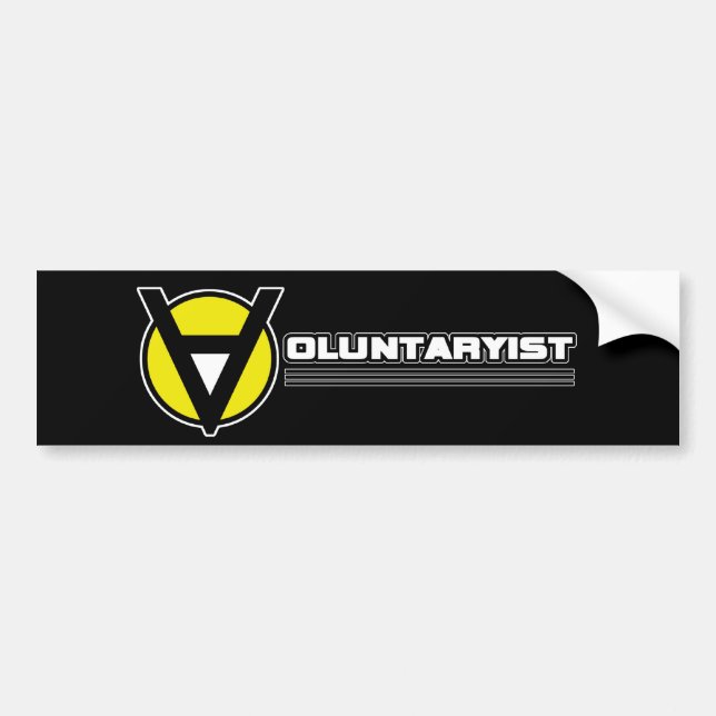 Adesivo Para Carro Autocolante no vidro traseiro de Voluntaryist (Frente)
