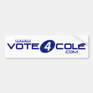 Adesivo Para Carro Autocolante no vidro traseiro de Vote4Cole