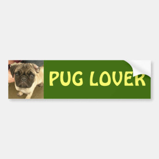 Adesivo Para Carro Autocolante no vidro traseiro do AMANTE do PUG