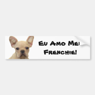 Adesivo Para Carro Autocolante no vidro traseiro do Amo Meu Frenchie