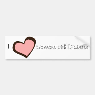 Adesivo Para Carro Autocolante no vidro traseiro do amor do diabetes