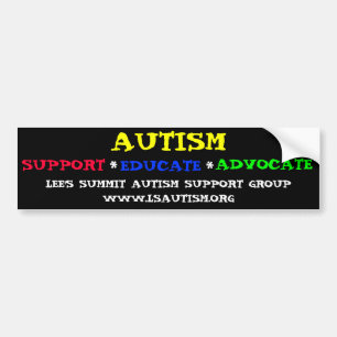 Adesivo Para Carro Autocolante no vidro traseiro do apoio do autismo