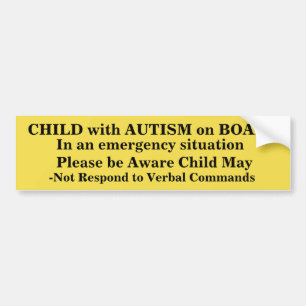 Adesivo Para Carro Autocolante no vidro traseiro do autismo
