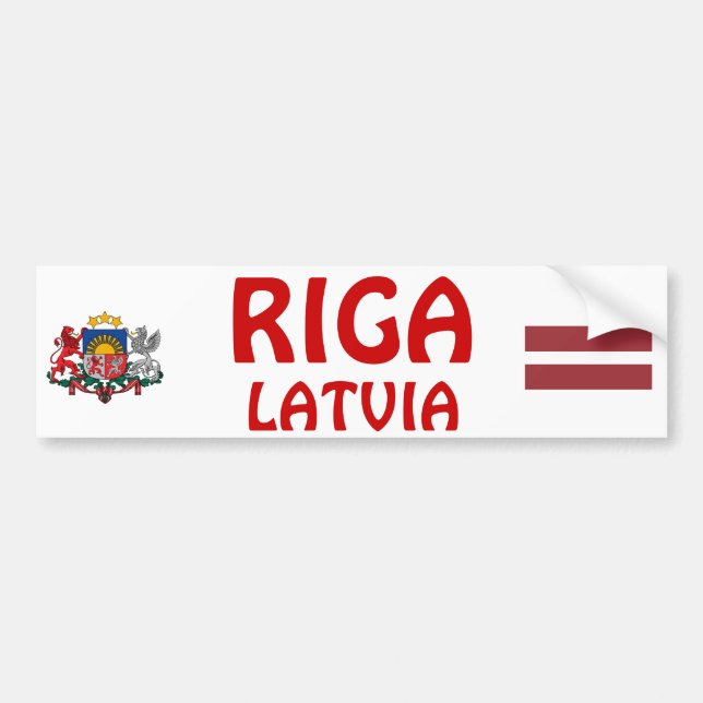 Adesivo Para Carro Autocolante no vidro traseiro do costume de Riga (Frente)