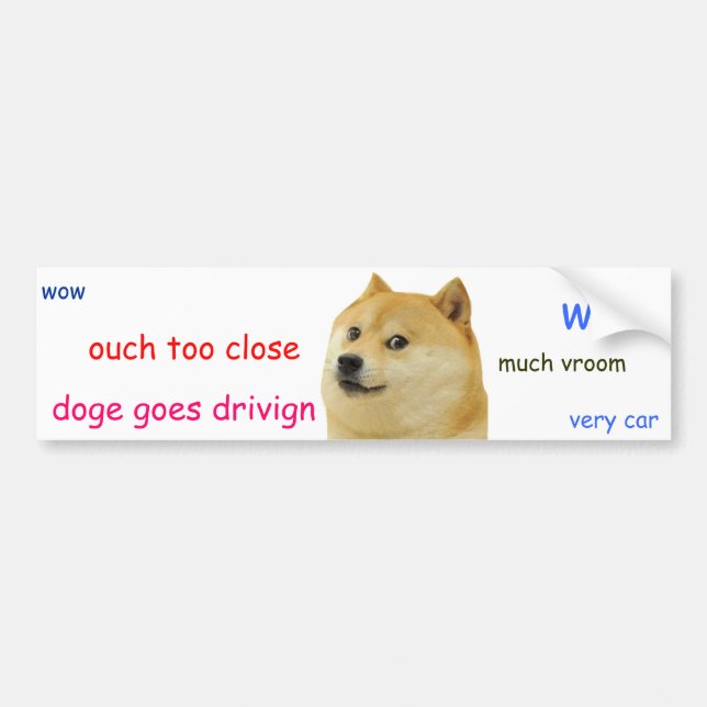 Adesivo Para Carro Autocolante no vidro traseiro do Doge (Frente)