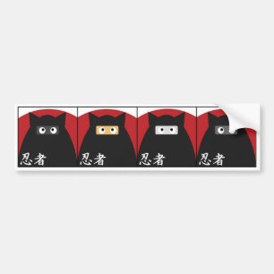 Adesivo Para Carro Autocolante no vidro traseiro do gatinho de Ninja