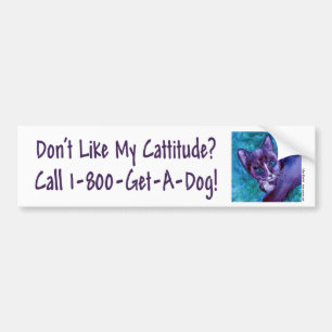 Adesivo Para Carro Autocolante no vidro traseiro do gato de Cattitude