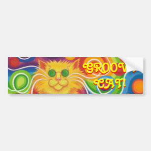 Adesivo Para Carro "autocolante no vidro traseiro do gato Groovy" do