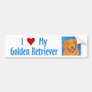 Adesivo Para Carro Autocolante no vidro traseiro do golden retriever