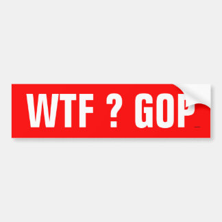 Adesivo Para Carro Autocolante no vidro traseiro do GOP de WTF