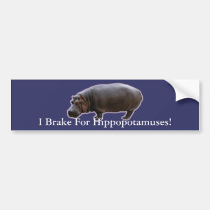 Adesivo Para Carro Autocolante no vidro traseiro do Hippopotamus