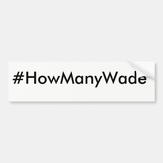 Adesivo Para Carro Autocolante no vidro traseiro do #HowManyWade (Frente)