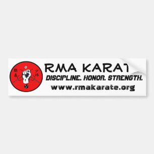 Adesivo Para Carro Autocolante no vidro traseiro do karaté de RMA
