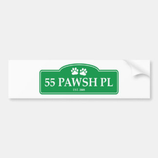 Adesivo Para Carro Autocolante no vidro traseiro do lugar de 55 Pawsh