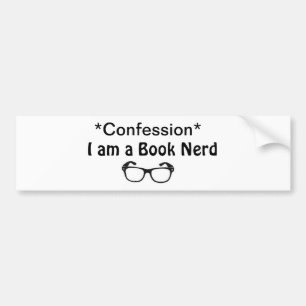 Adesivo Para Carro Autocolante no vidro traseiro do nerd do livro