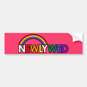 Adesivo Para Carro Autocolante no vidro traseiro do NEWLYWED