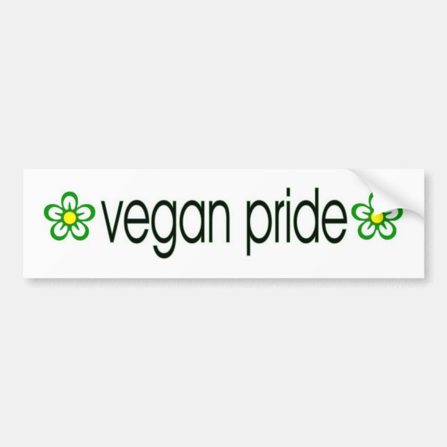 Adesivo Para Carro Autocolante no vidro traseiro do orgulho do Vegan (Frente)