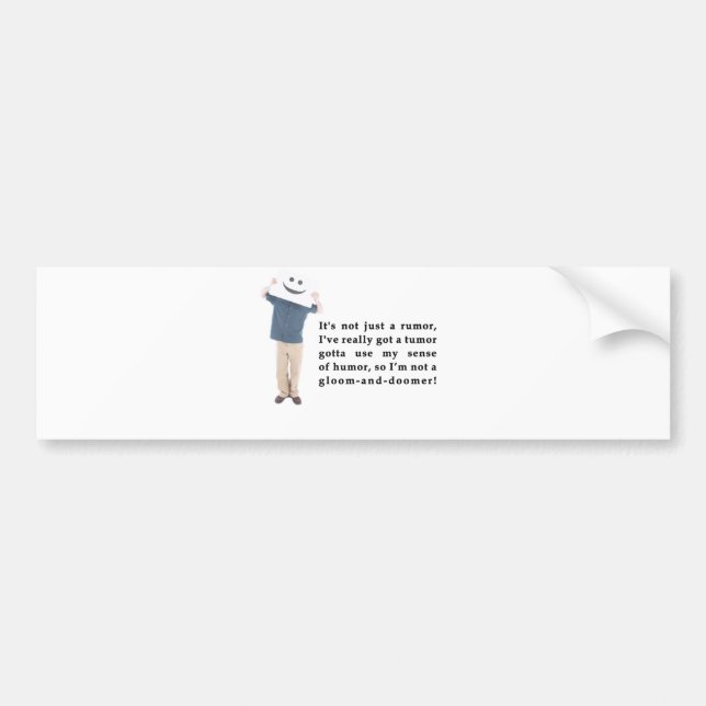 Adesivo Para Carro Autocolante no vidro traseiro do poema do tumor (Frente)