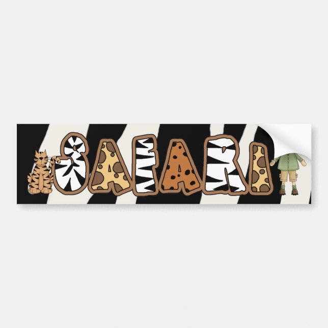 Adesivo Para Carro Autocolante no vidro traseiro do safari de selva (Frente)