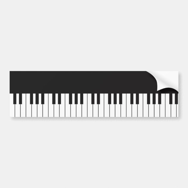Adesivo Para Carro Autocolante no vidro traseiro do teclado de piano (Frente)