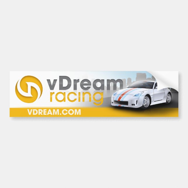 Adesivo Para Carro autocolante no vidro traseiro do vDream (amarelo) (Frente)