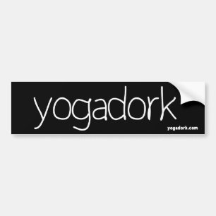 Adesivo Para Carro autocolante no vidro traseiro do yogadork - preto