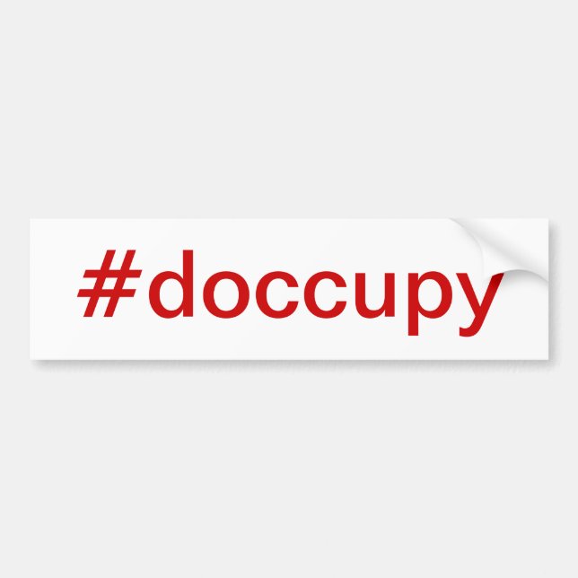 Adesivo Para Carro autocolante no vidro traseiro #doccupy (Frente)