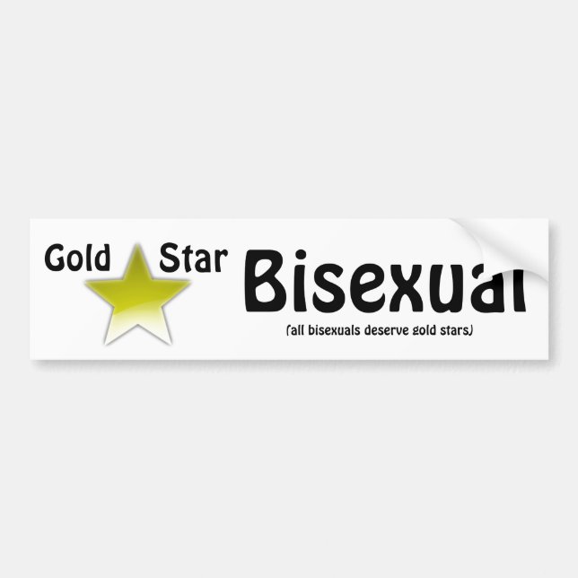 Adesivo Para Carro Autocolante no vidro traseiro Dourado do Bisexual (Frente)