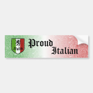 Adesivo Para Carro Autocolante no vidro traseiro italiano orgulhoso