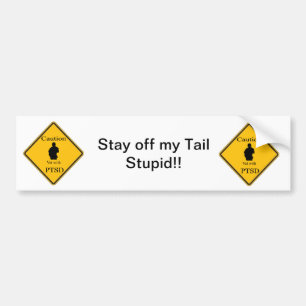 Adesivo Para Carro Autocolante no vidro traseiro militar de "PTSD"