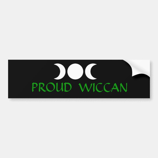Adesivo Para Carro Autocolante no vidro traseiro orgulhoso de Wiccan (Frente)
